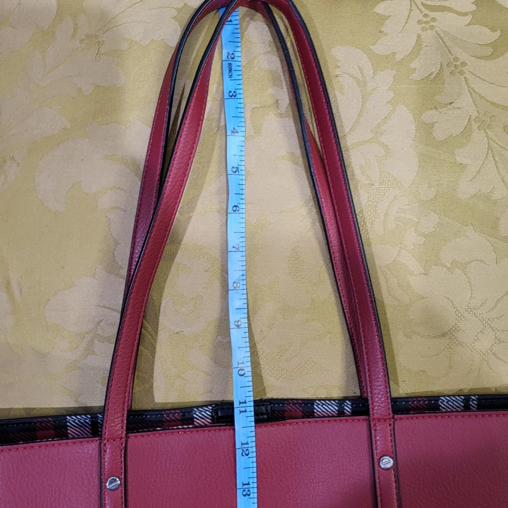 International Concepts red faux leather tote bag